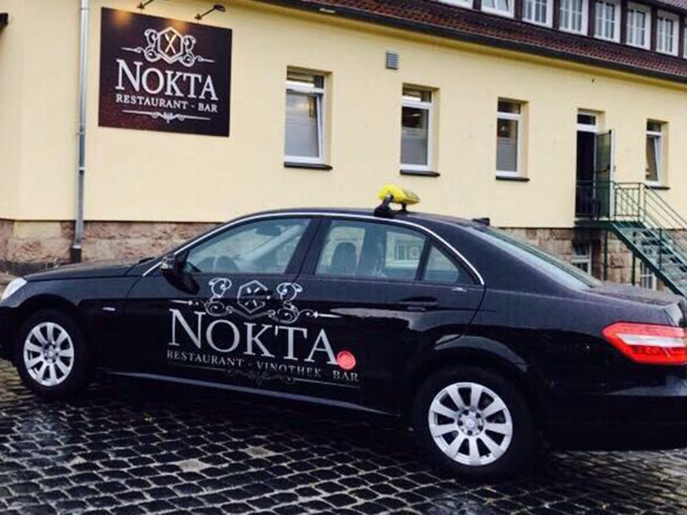 Taxi Werbung in Osnabrück.